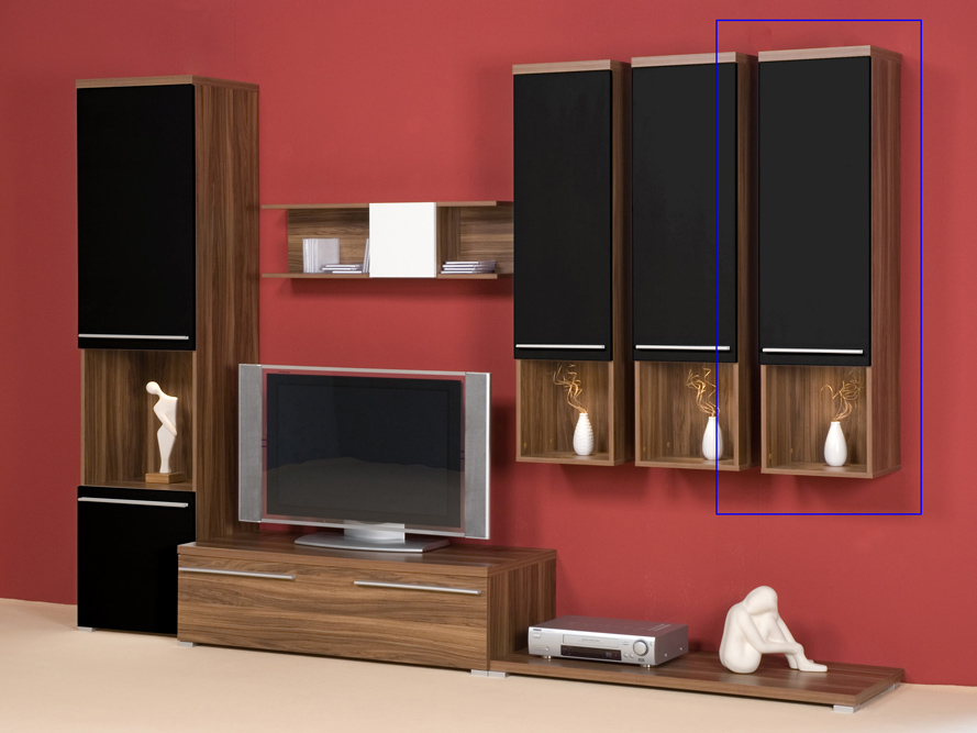 Hängeschrank Wandschrank für Wohnwand Wohnzimmer Walnuss Nussbaum